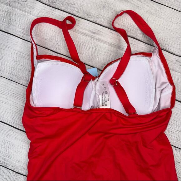 Yonique NWT Women's Slimming Tummy Control One Piece Swimsuit Red Size Medium - Picture 11 of 11